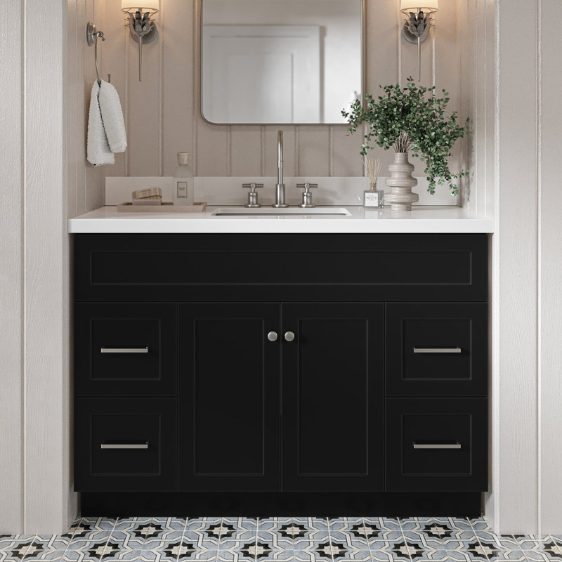 Hamlet 49" Single Bathroom Vanity, Black