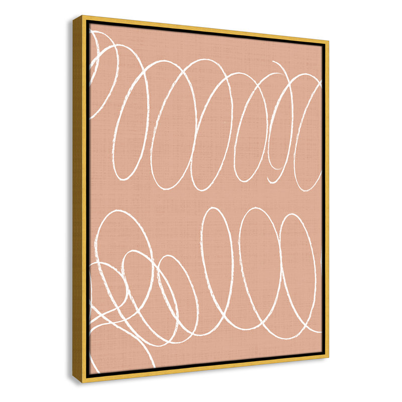 Colin Winding Lines I - cadre flottant, impression sur toile, Encadrement doré, H 29,5 po x l 23,5 po x P 2 po