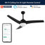 Ventilateur de plafond à 52 pales 52 po avec télécommande et ensemble d'éclairage inclus Clorice-545151790