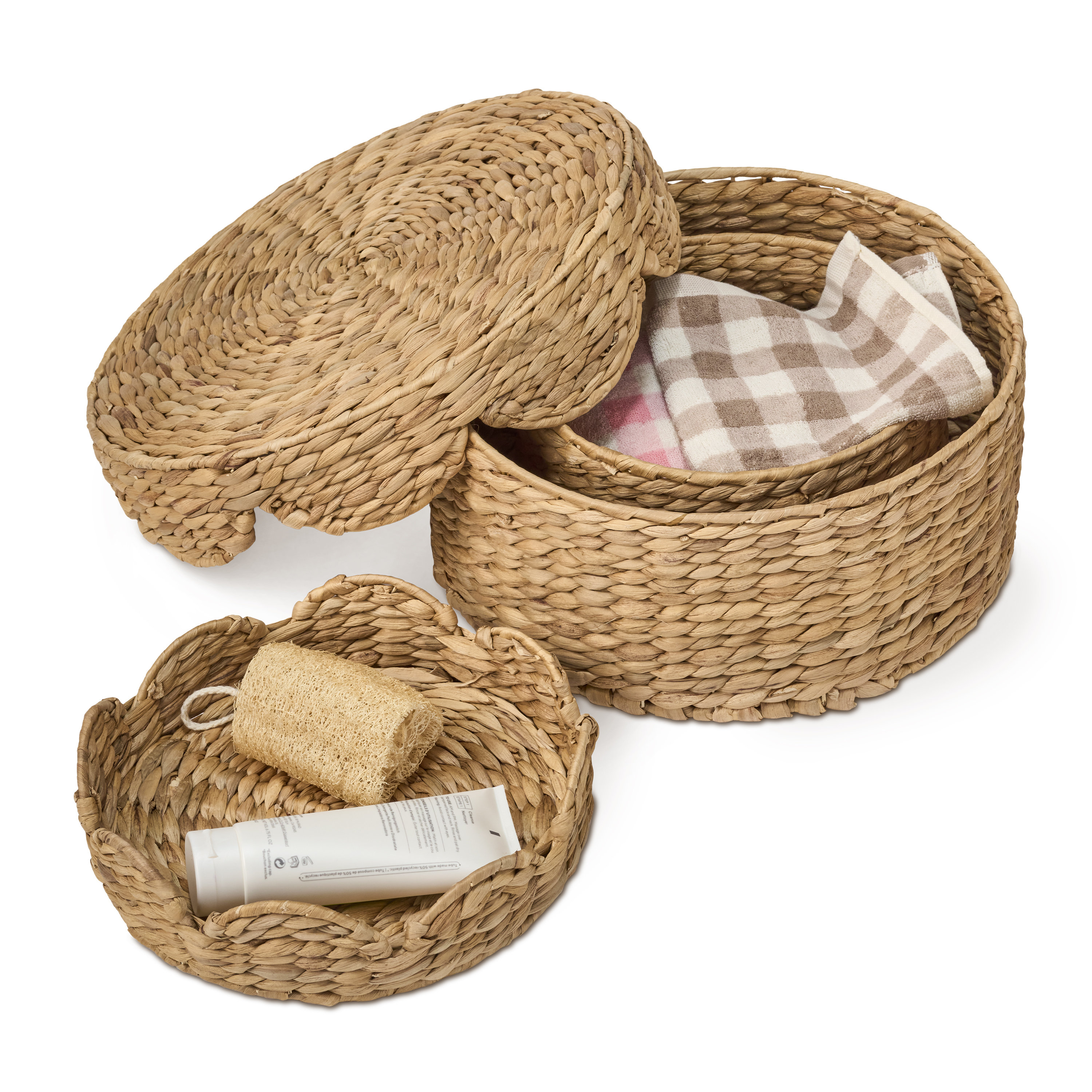 East Urban Home Abercromby Abercromby Water Hyacinth Storage Basket Set ...