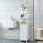 Ferdi  Freestanding Linen Cabinet, White