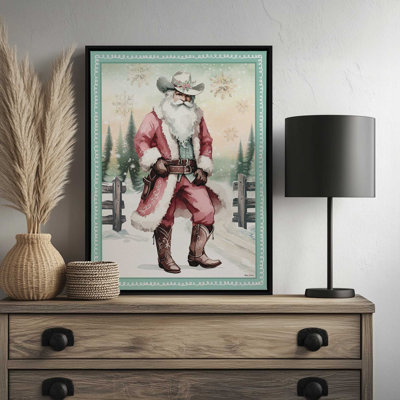 «Cowboy Santa I» par Nicole DeCamp, reproduction d'art