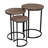 Laib Nesting Tables - Set of 3 Round Side Tables for Living Room, Bedroom, or Home Office - Woodgrain-Look End Table Set - Modern Living Room Furniture-1549365195