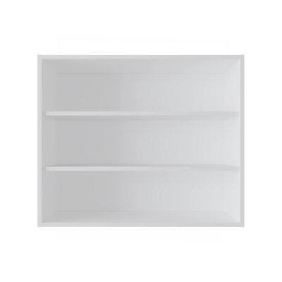 White Wall Cabinet With Open Storage