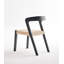 Chaise de salle à manger rétro en bois de frêne tissé en rotin avec dossiers empilables