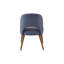 Collection 2 chaises de salle à manger de style moderne, bleu marine, pieds en bois de pacanier massif et 2 chaises d'appoint,