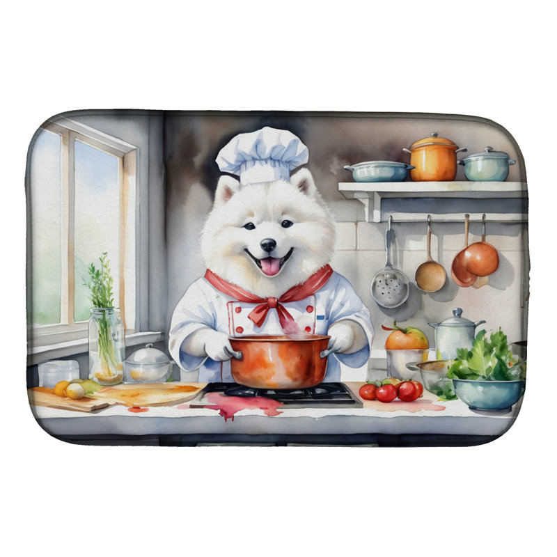 Tapis de vaisselle Samoyed The Chef