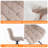 Tufted Swivel Leather Upholstered Side Chairs Modern Dining Chairs with Metal Legs-75951084