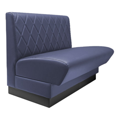 QA Group Olympic Style Single Restaurant Booth Seating - Diamond Stitched Tufting Back Design,