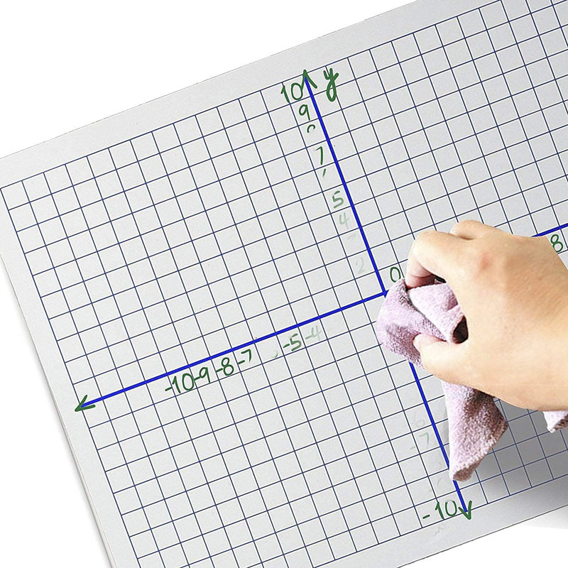 Scribbledo tableau effaçable à sec Xy Axis Graph 9 po x 12 po pour les étudiants et les classes