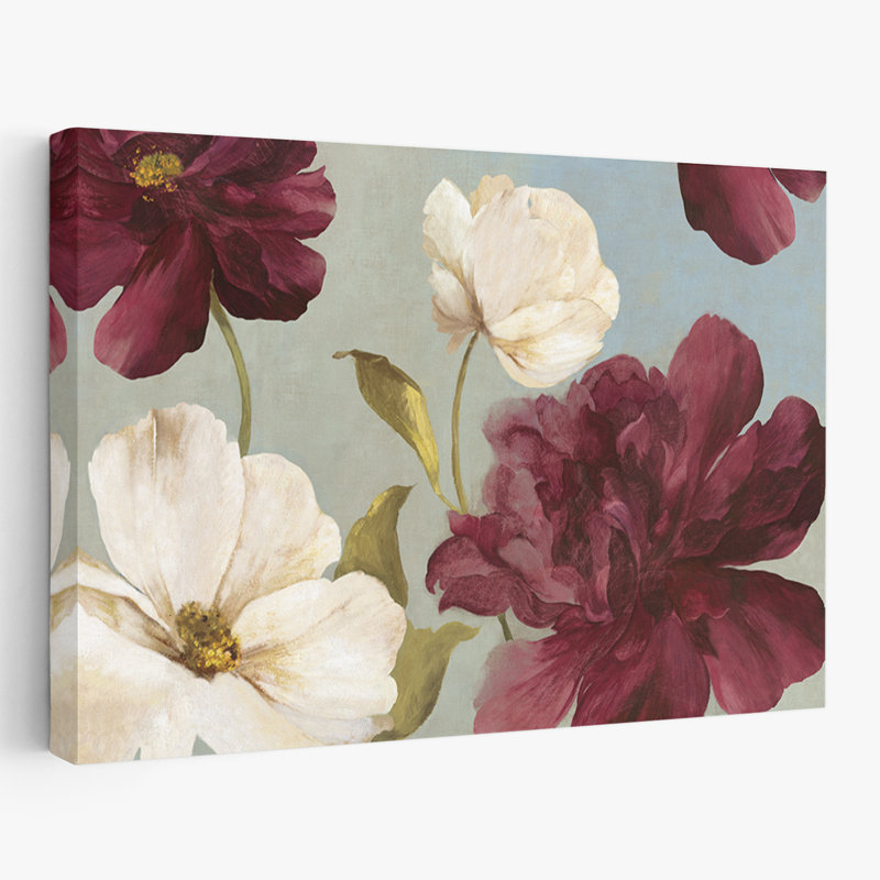 Plantes, fleurs, pivoines profondes II, H 16 po x l 24 po