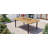 Outdoor Patio Dining Table With Umbrella Hole, Rectangular Dining Table