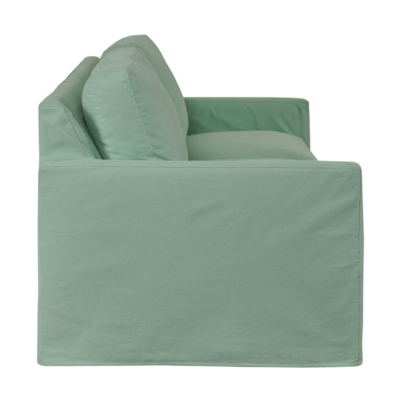 Savannah 84'' Slipcovered Sofa, Bayou Spray Canvas