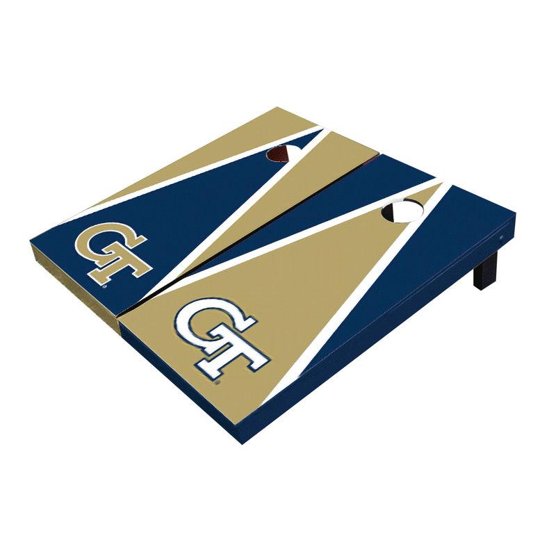 NCAA Alternant Triangle Cornhole Board, Alternating, Blue Jackets de Georgia Tech