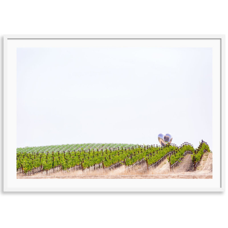 I Love Sonoma Print by Carly Tabak, 25" W x 18" H, White Wood