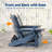 Smooth Motion Glider Adirondack Chair, 3-Position Adjustable Outdoor Chair, HDPE Easy Assembly & Ergonomic Back Support for Patio-355736860