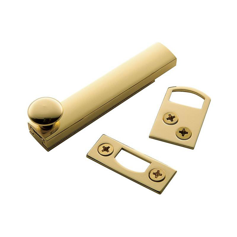 Surface Bolt, 0.7" H x 3" W x 0.5" D, Antique Brass