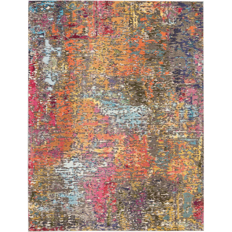 Abstract Indoor Rug, Rectangle 7'10" x 10'6"
