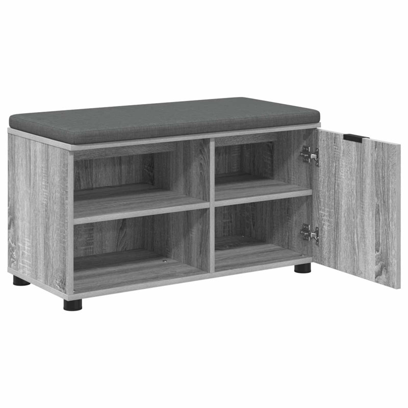Storage Bench, 46cm H x 80cm W x 38cm D, Grey Sonoma