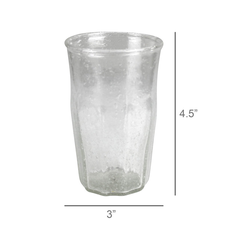Peppered Glass Cup  8 Oz Capacity