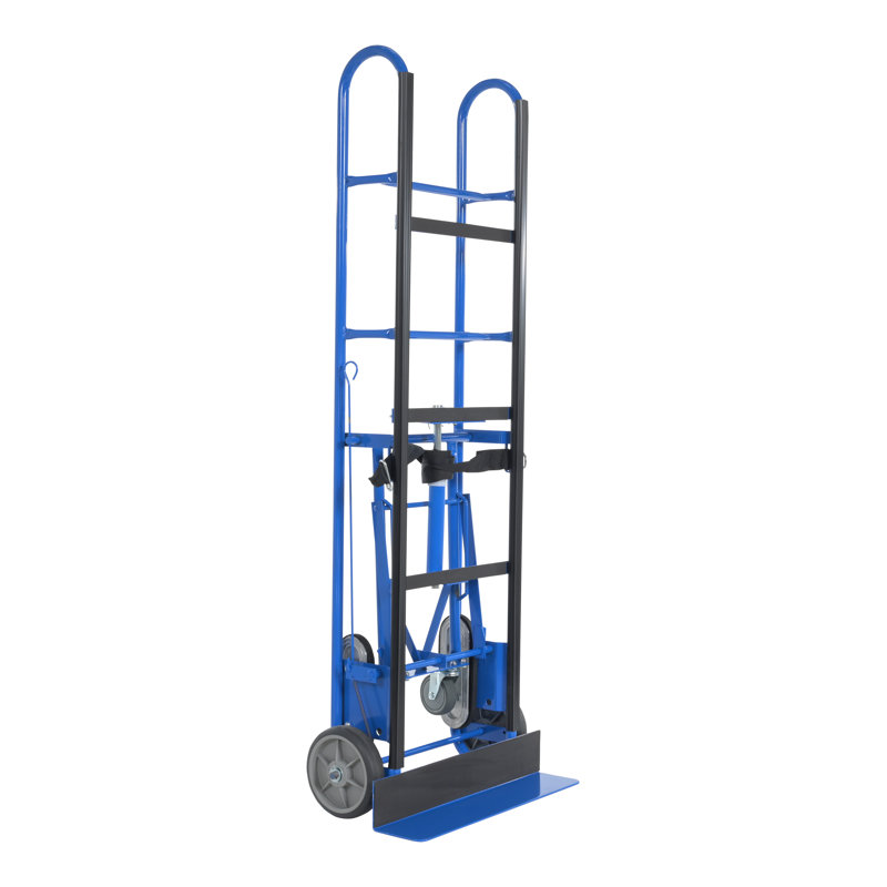 Heavy-Duty Black Steel Appliance Hand Truck with Strap
