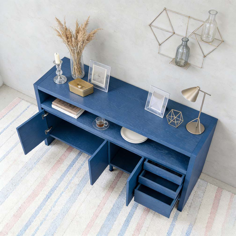 Buffet 60 "à 3 portes avec 3 tiroirs, Marine