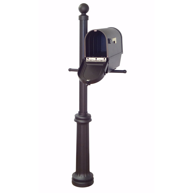 Berkshire Curbside Mailbox with Front Address Numbers with Fresno Post Included