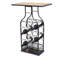 12 Bottle Console Wine Bottle Rack Black