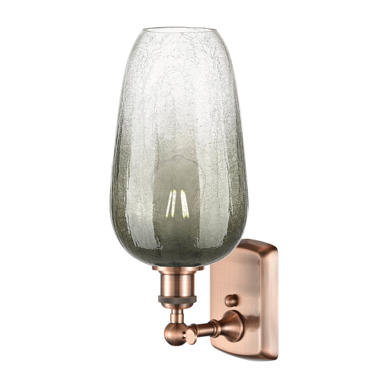 Kazmierski Steel Armed Sconce, Grey/Antique Copper
