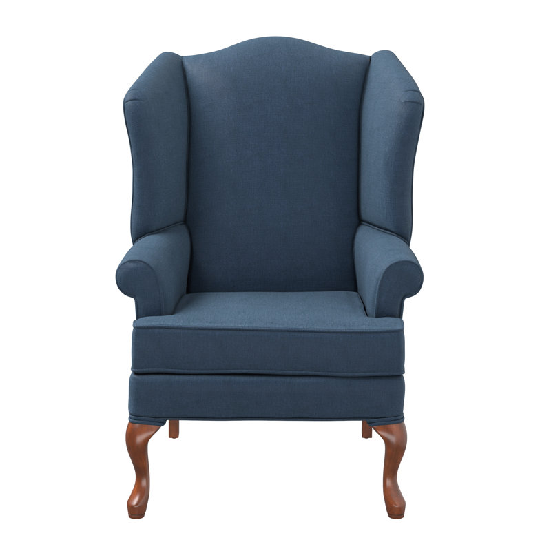 Mandalay 28" W Polyester Wingback Chair, Sky