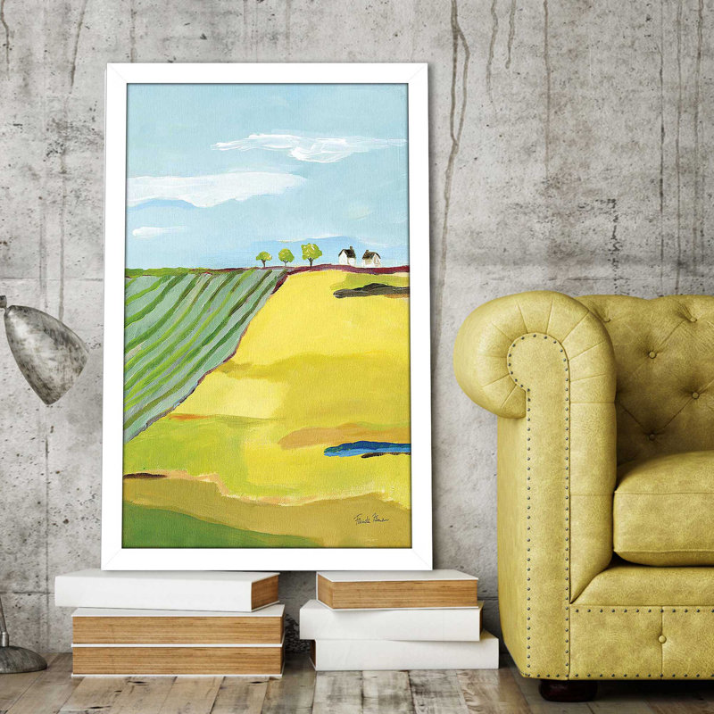 Golden Country - Peinture, Cadre blanc, H 39,5 po x l 27,5 po x P 0,75 po