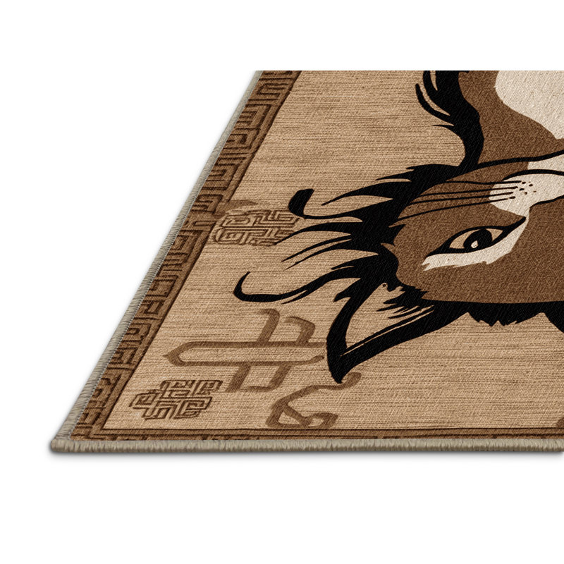  Tapis lavable Dragon Li, Tapis de couloir 2 pi x 5 pi