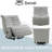 Oyster Chenille Glider Recliner With Swivel-891374279