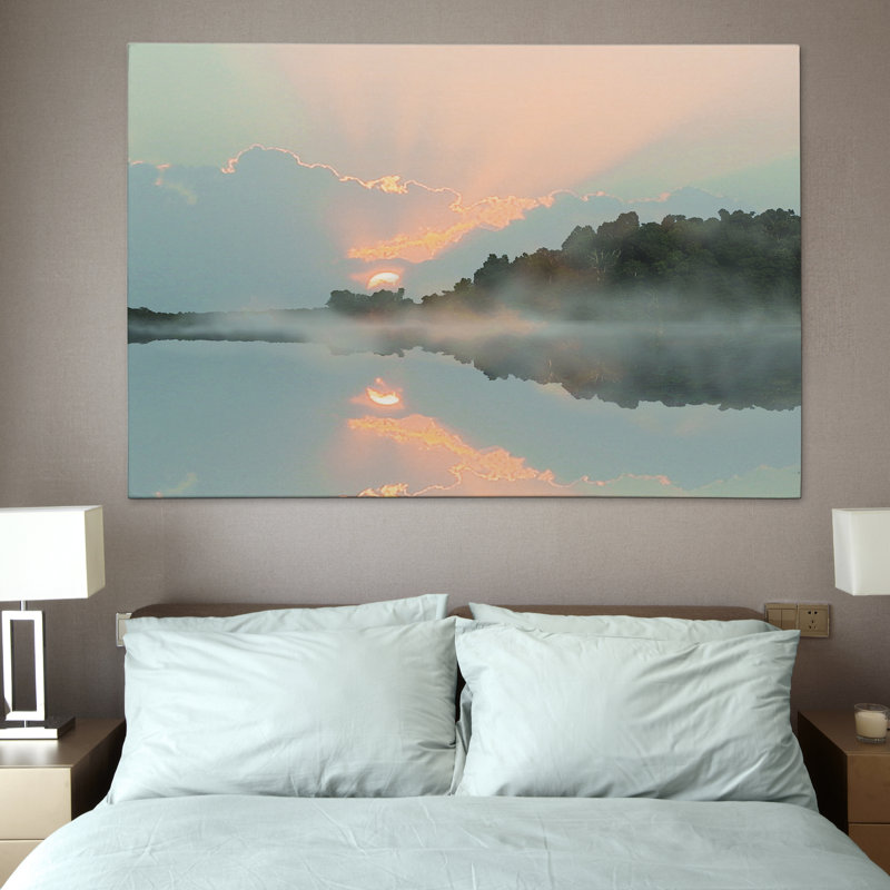 Cove coucher de soleil, H 30 po x l 40 po x P 1,5 po, Toile tendue
