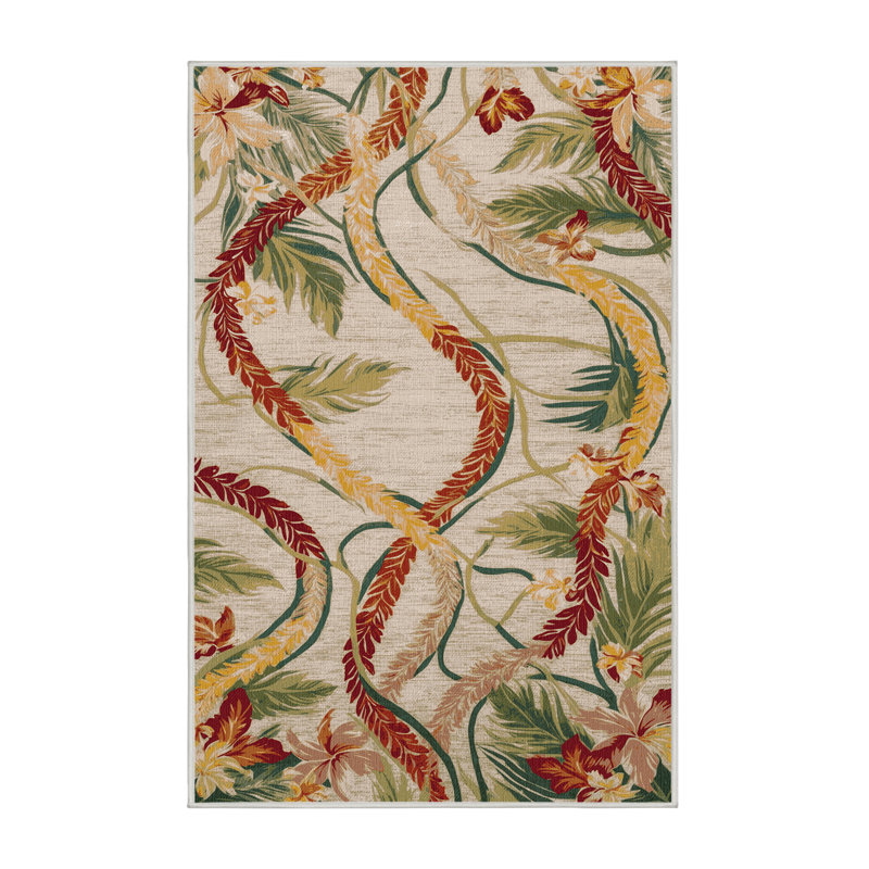  Tapis hawaïen lavable Leis, Rectangulaire 2 pi x 3 pi