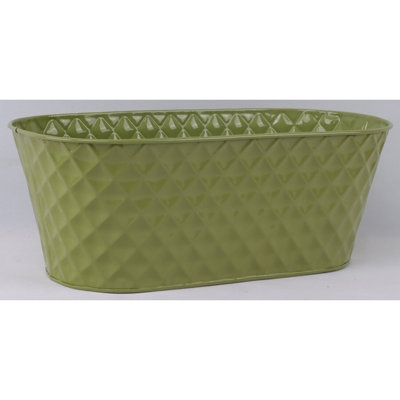 Shiny White Embossed Diamond Pattern Bucket