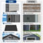Remise de rangement extérieure en résine avec plancher, porte verrouillable et fenêtres, remise à outils imperméable en plastique toutes saisons pour pelouse de jardin-130131184-130131187