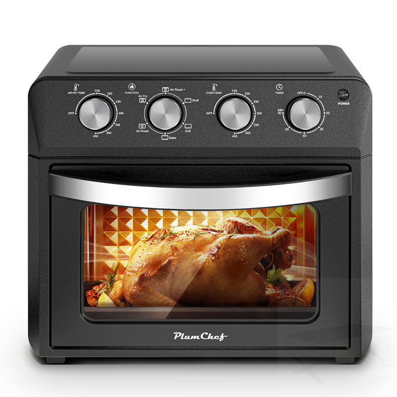 Air Fryer Oven 27.5QT, 6-In-1 Countertop Convection Oven For Crispy Cooking, Bake, Broil, Toast, Warm, Dehydrate, 4 Knob Control, 1600W, Family Size