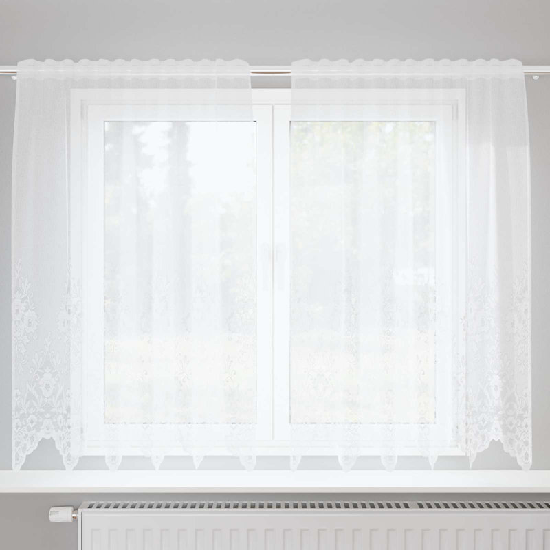 Semi Sheer Curtain Single Panel, 180cm Height x 150cm Width 