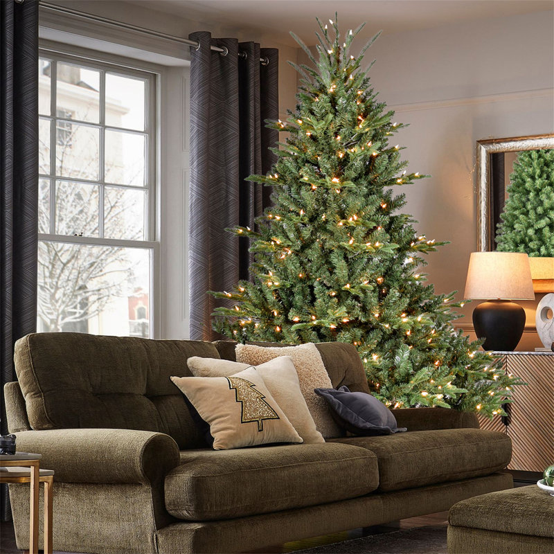 Arbre de Noël 6 pi avec 500 lumières UL - branches mixtes PE / PVC, H 6 pi 