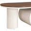 Table basse 48,03 po en métal blanc