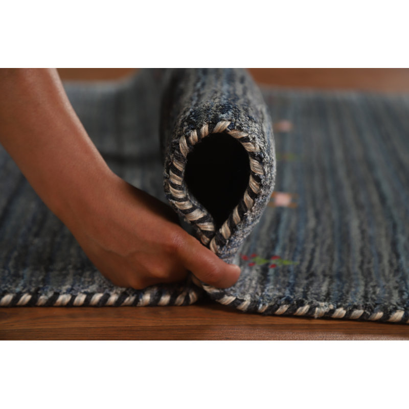 Tapis tribal en laine Gabbeh 3 x 5
