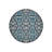 Woven Base Modern Decorative Carpet With Ethnic Pattern Details In Blue Tones-86338319