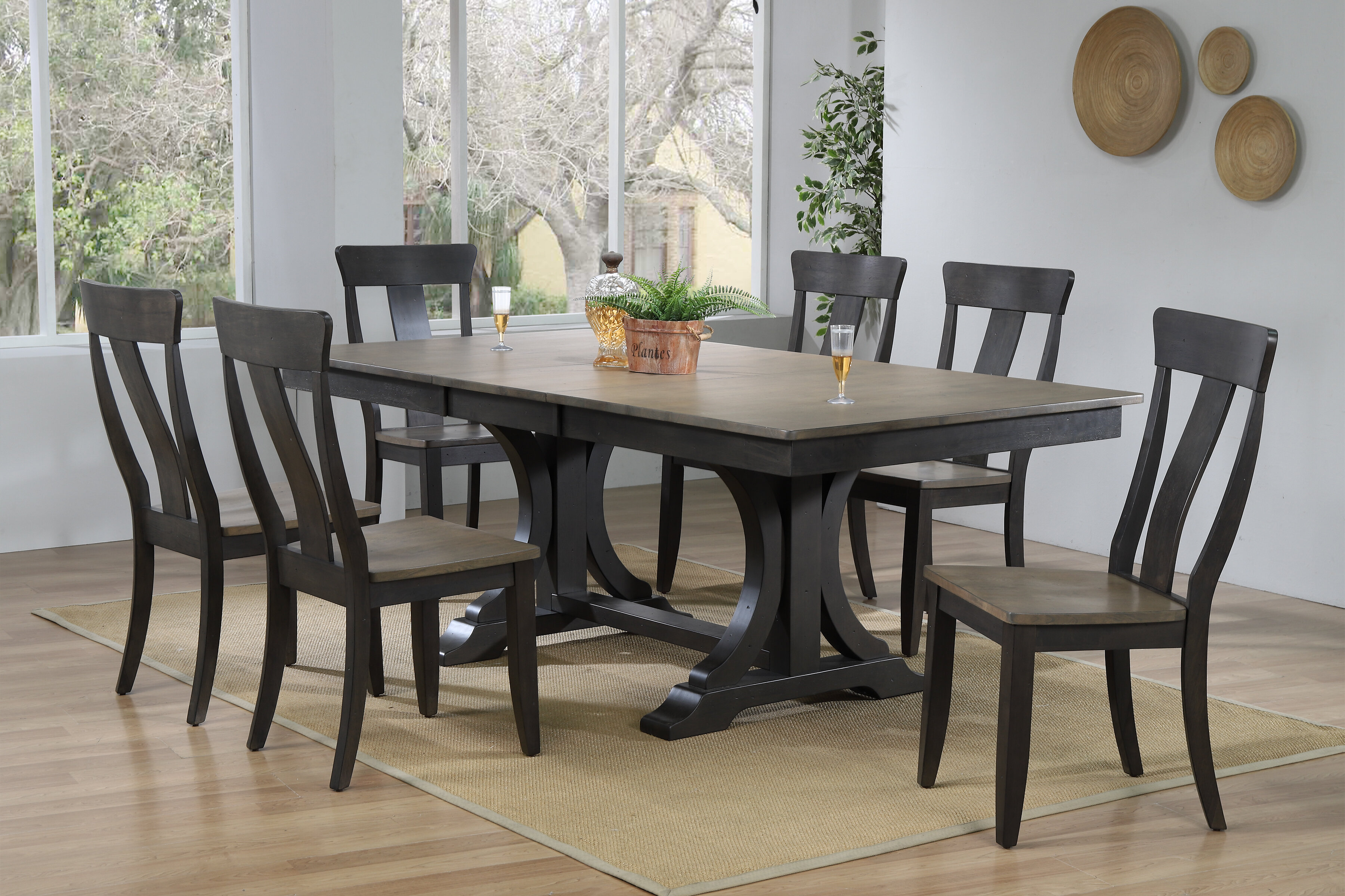 Canora Grey Therese Solid Wood Dining Set & Reviews | Wayfair