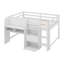 Full Low Loft Bed With Desk, Cabinets, Bookcase & Whiteboard-1869671782