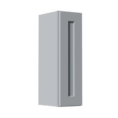 Dark grey Solid Wood Single Door Wall Cabinet 1 Door and 2 Shelves for Kitchen Storage, Bathroom Storage, Laundry,Adjustable Shelves Ready to Assemble(9”W×12”D×30”H)