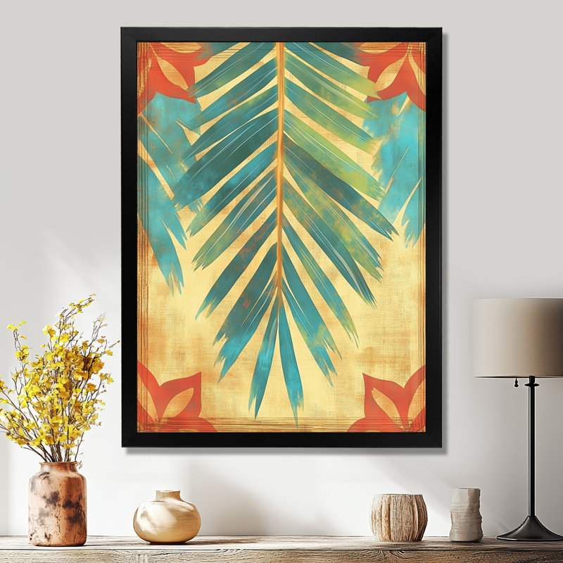 Potterville I - Modern Botanical Framed Canvas Wall Art, 40" H x 30" W, Black Picture Framed