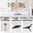 8 Lights Sputnik Chandelier For Dining Room Black Modern Pendant Light Fixture With Black Clear Glass Shade Large Mid Century Chandeliers For Kitchen Island Living Room Foyer-1443014670-1443014668