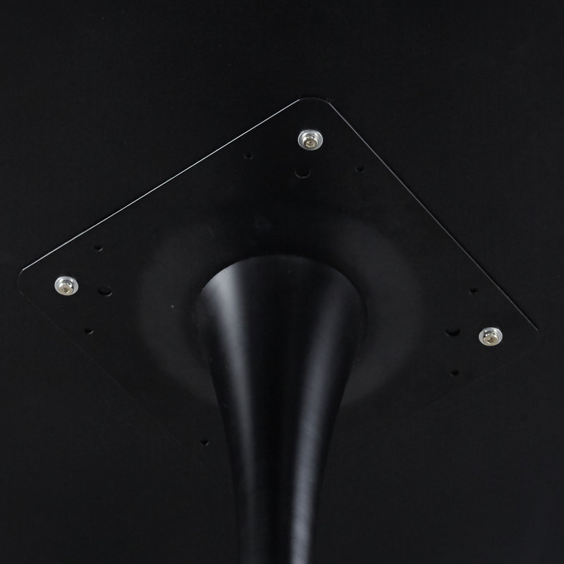 Table de salle à manger Rivkah, Noir mat, H 28,71 po x L 31,51 po x l 31,51 po, Noir mat