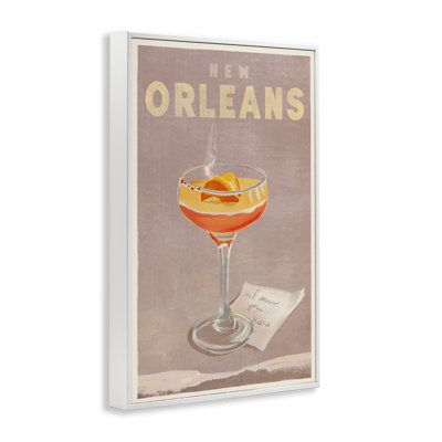 Art de giclée encadrée cocktail de la Nouvelle-Orléans par The Whiskey Ginger bk-085